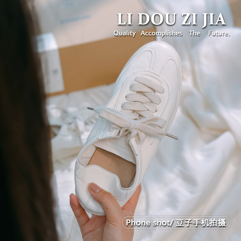 Li Duzi's Home~ Completely Handmade! Italian Imported First-Layer Calfskin Industrial Minimalist German Training Shoes, Lightweight and Without Lining