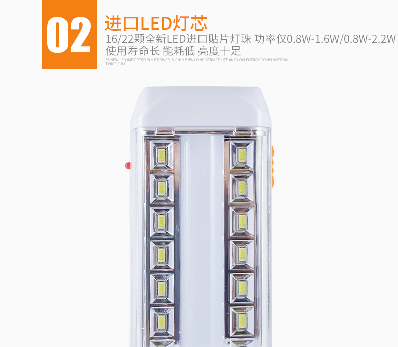 Kang Ming Có thể sạc lại hộ gia đình LED đèn pin chói lều trại ánh sáng ngoài trời mini khẩn cấp ánh sáng mất điện đèn pin led