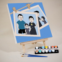 Children diy digital oil painting Handmade simple modern decorative oil painting Parent-child coloring coloring cartoon acrylic painting