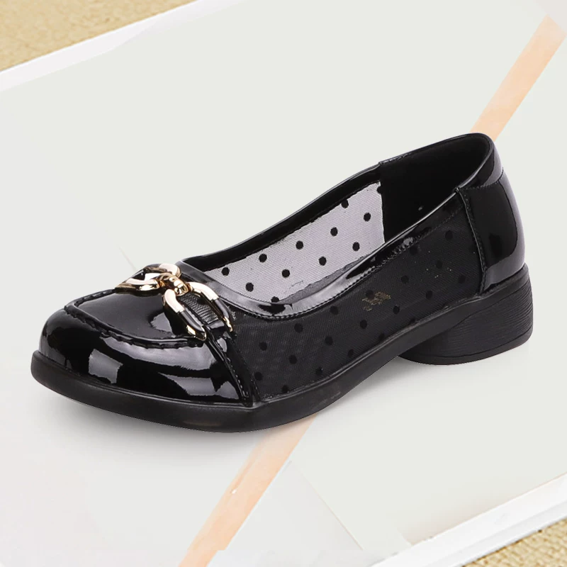 44 Greeponing Code Women's Shoes 46 Блeб Breakthrough сетка Baotou sandals 45 плюс полные obese feet female mothers mothers холодная кожаная обувь