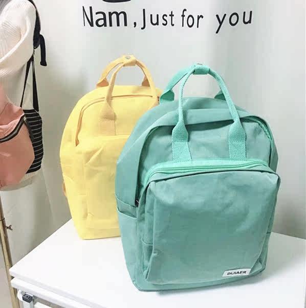 Macaron colour double shoulder bag with double shoulder bag