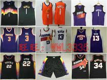 Sun basketball clothes shorts 1 Booker 3 Paul 13 Nash 22 Ayton 34 Barkley vest embroidery home and away