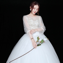 Wedding dress 2022 New brides Chinese style Coarse Arms Wedding Dress Minimalist atmosphere Qi Land Princess Palace Tiny subs
