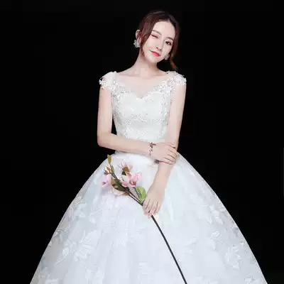 Wedding dress simple wedding dress 2021 New temperament Bride wedding dress little dream Chinese style Princess thin