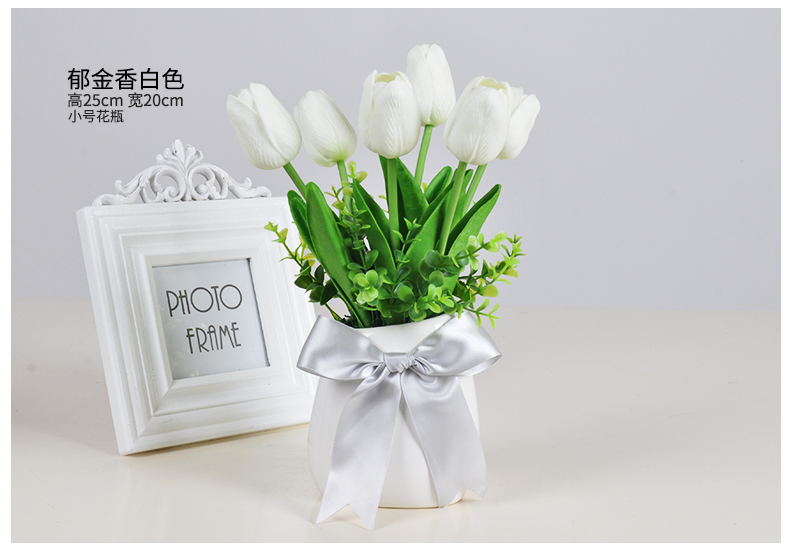 Bình gốm phòng khách hiện đại phòng ăn trang trí bàn cắm hoa giả hoa giả hoa thủy canh trồng trong chậu trang trí - Vase / Bồn hoa & Kệ chậu sứ trồng cây