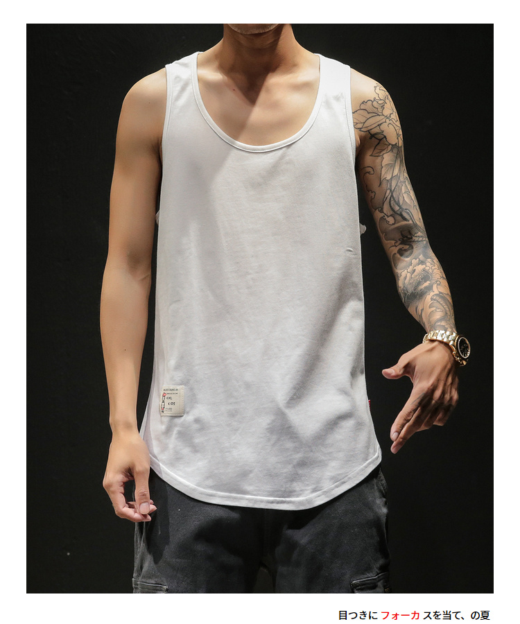 Mùa hè đơn giản chất liệu cotton màu sắc mồ hôi vest nam rộng rãi cộng với phân bón XL chất béo không tay áo thun retro - Lót áo không tay nam