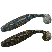 Luya bait Soft Bait t-tailed soft fish hook groove 10cm13g light seawater universal Luya sea bass competitive fake bait