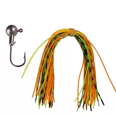 Luya bait jig beard diy lead hook hook silk skirt silicone silk pseudo bait 3 bunches of black fish fish fishing accessories