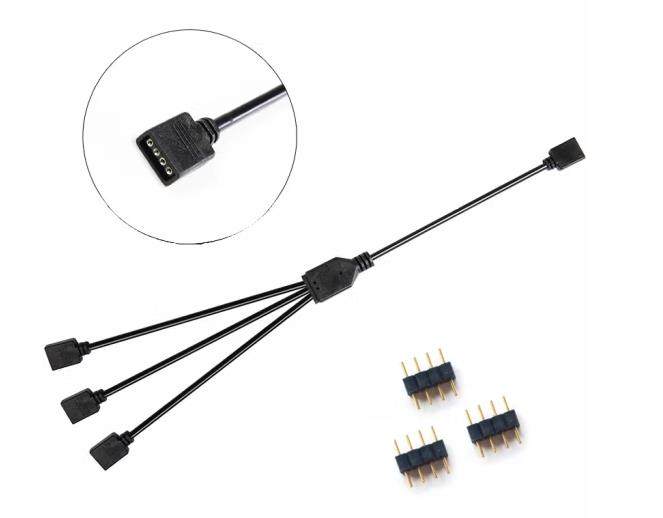 Cool down to Zun ARGB 10% Three connecting lines RGB fan switching line LED light strip connecting line 10% V. 