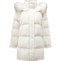 (Live Broadcast) Ailai Down Jacket Womens Winter Duck Down Mid-Length Fur Collar Fashion Thickened Warm Popular Jacket