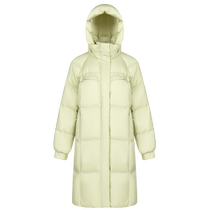 Chen Fenwan jointly named Ailai Fenwan rabbit down jacket womens fashionable design hooded mid-length winter coat