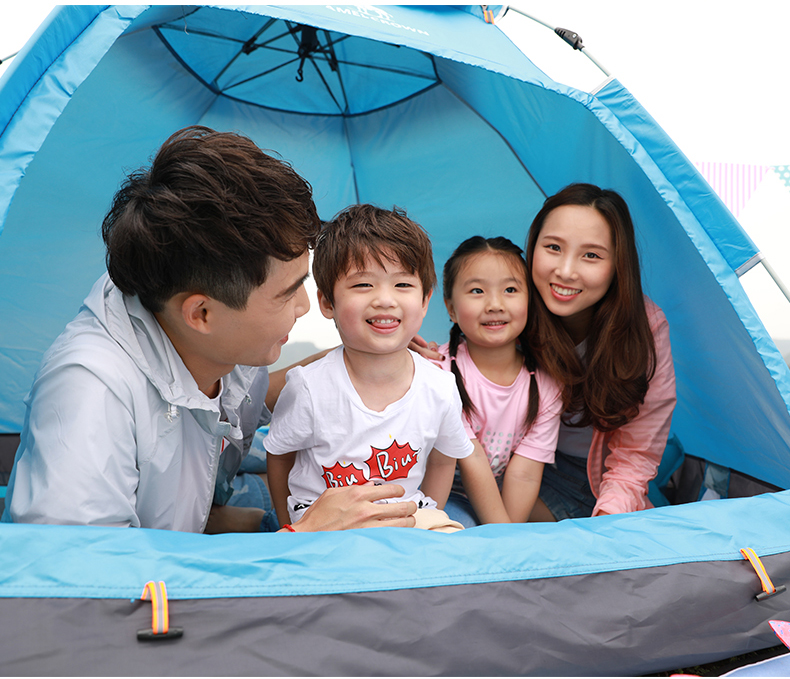 Lạc đà lều tự động ngoài trời hai phòng ngủ một phòng ngủ 2-3-4 người chống nắng mưa 5-8 người cắm trại hoang dã - Lều / mái hiên / phụ kiện lều đèn lều naturehike