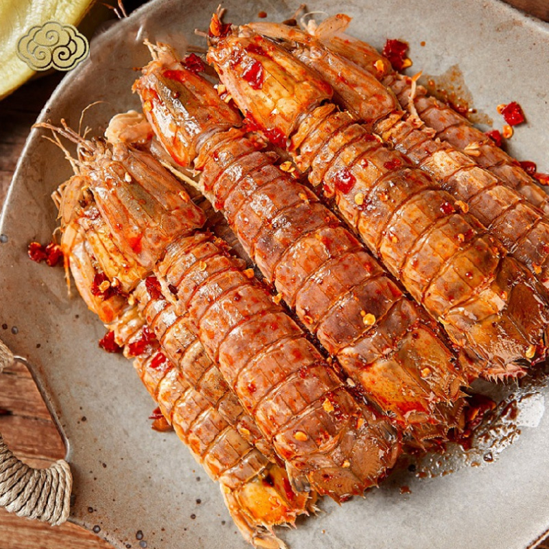 Pippi shrimp cooked spicy pepper salt seafood spicy shrimp girl shrimp crawler set shrimp snack spicy shrimp instant snack