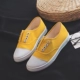 Giày trắng nhỏ Giày vải nữ mùa xuân Sinh viên Hàn Quốc hoang dã Harajuku ulzzang giày lười một chân
