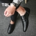 TBLS / Tombolais phù hợp với doanh nhân giày da nam low-top ren-up giản dị cộng với giày cotton ấm áp cashmere - Giày thấp