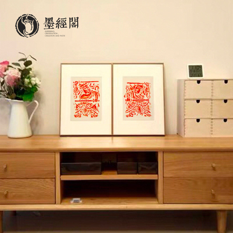 Yuchi Gong Qin Shubao Rubbings prints Door to calligraphy calligraphy painting Hanging painting Decorative painting Chinese traditional hanging painting National gifts