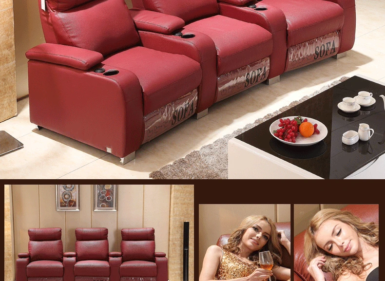 Sofa da hướng dẫn sử dụng đa chức năng ghế sofa gia đình thời trang cao cấp âm thanh phòng sofa da ghế sofa