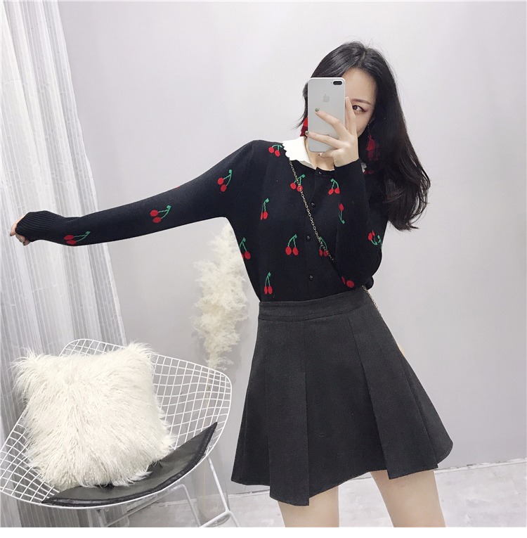 Áo len dệt kim nữ mùa thu áo len mùa thu và mùa thu mỏng tay dài bên ngoài áo len cardigan nhỏ tươi đồ công sở nữ