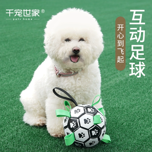 Игрушка для футбола для собак, кусание и растворение, душные и моляры, интерактивные буксиры, приводные, большие собачьи щенки для домашних животных.