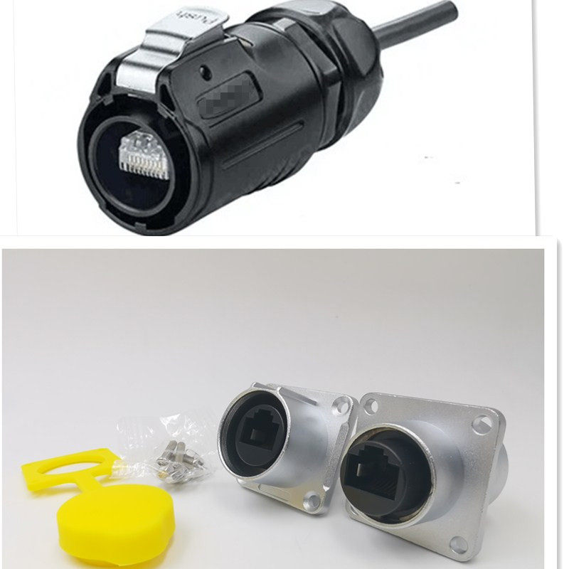 LP24 RJ45 Network Network Network Connector Data Connector Waterproof aviation socket Kannon Fast Purpose