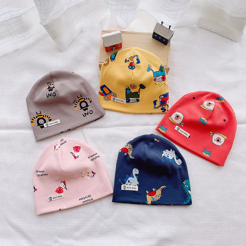 Baby Hat 2021 double - decker cotton children's hat autumn air hat warm tit boom