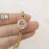 With Le bracelet adjustable birthday small gift Joker Diamond temperament alloy bracelet jewelry