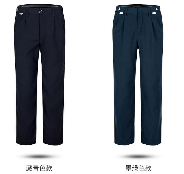Security for work wear pants autumn and winter style ink green and new men to increase the full set of new work Western pants