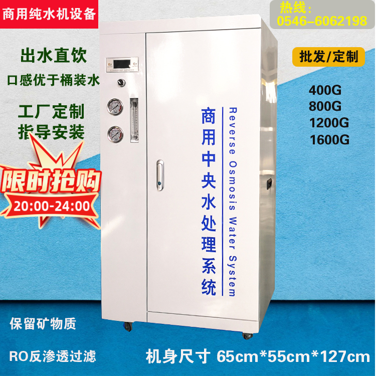 Water purifier Commercial water purifier 400G800G box water treatment equipment RO reverse osmosis straight drinking water purifier
