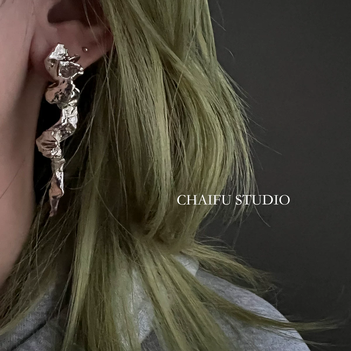 Chaifu Studio/E103 оригинальные домашние изделия по принципу оригами концепт нишевый дизайн миллениум крутые металлические серьги-гвоздики