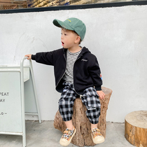Childrens jacket boy Spring autumn 2021 new baby spring clothing boy with hoodie cardio-hoodie for childrens spring and spring