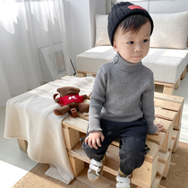 Han Edition High Quality Childrens Knitwear Autumn Winter High Collars Bottom Fur Coats Foreign Air Sweatshirt Pure color Jane about 100 Hitchhiking