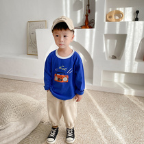 Soft soft cloud cotton ~ children long sleeve T-shirt boy baby autumn clothing 2021 new childrens clothing pure cotton jersey undershirt spring autumn