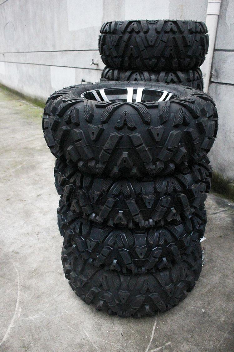 Homemade ATV accessories A word pattern front 27X9-14 rear 27X11-14 inch aluminum alloy wheels vacuum tires