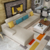 Phong cách Bắc Âu phòng khách sofa bàn cà phê TV tủ kết hợp ba mảnh đầy đủ bộ đầy đủ của bộ đồ nội thất nội thất thông minh Bộ đồ nội thất