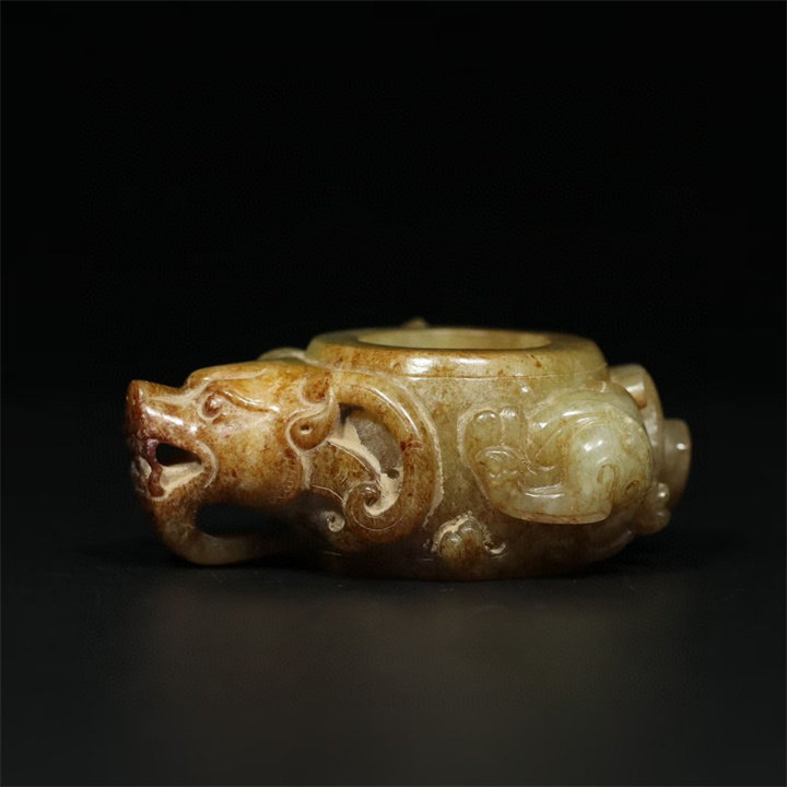 漢代 黄玉ブレスレット 古雲紋 中国美術和田玉古玉 骨董收藏