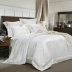 mua satin giường jacquard denim cưới dệt giường châu Âu quilt Bốn - Bộ đồ giường bốn mảnh chăn ga gối đệm cao cấp Bộ đồ giường bốn mảnh