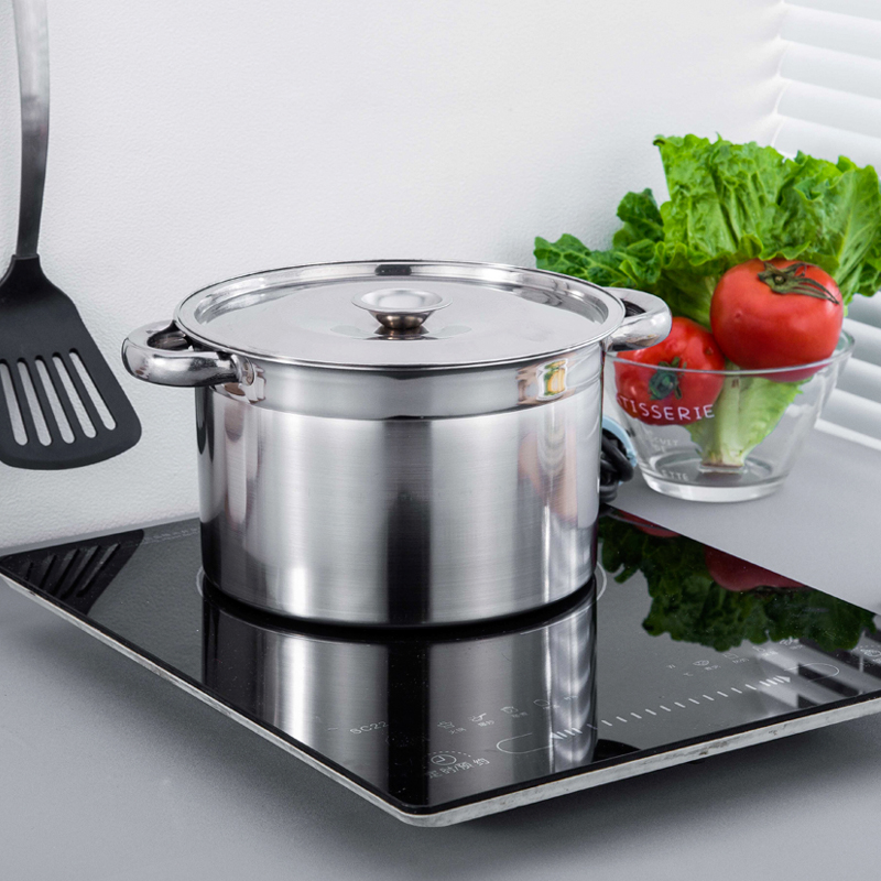 Stainless steel pot stainless steel seasoning pot stainless steel soup pot small pot round miso oil pot seasoning cylinder
