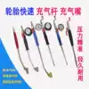 Tire pumping extended oil immersion hand inflatable rod with oil gauge Inflatable rod straight air nozzle Filling nozzle pressure gauge