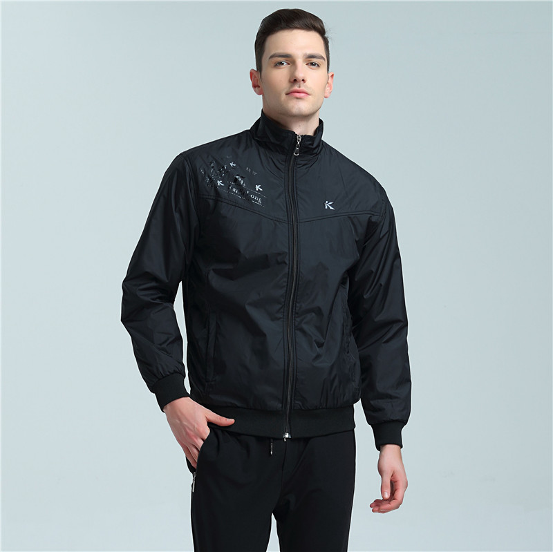 Mùa xuân phần mỏng áo khoác thể thao nam áo khoác polyester thể thao thoáng khí áo giản dị windproof mặc của nam giới single áo khoác gió lining