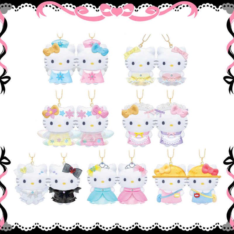 In-Stock Sanrio Hello Kitty Mimi Elf Angel Kindergarten School Couple Magnetic Stickers Bag Pendant