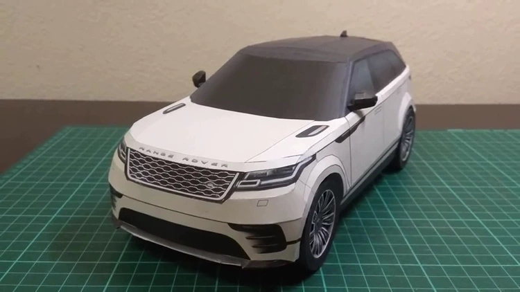 Land Rover Range Rover Star Pulse SUV Mô hình giấy 1:18 Giấy nghệ thuật ba chiều Mô hình xe địa hình Sáng tạo Handmade DIY - Mô hình giấy