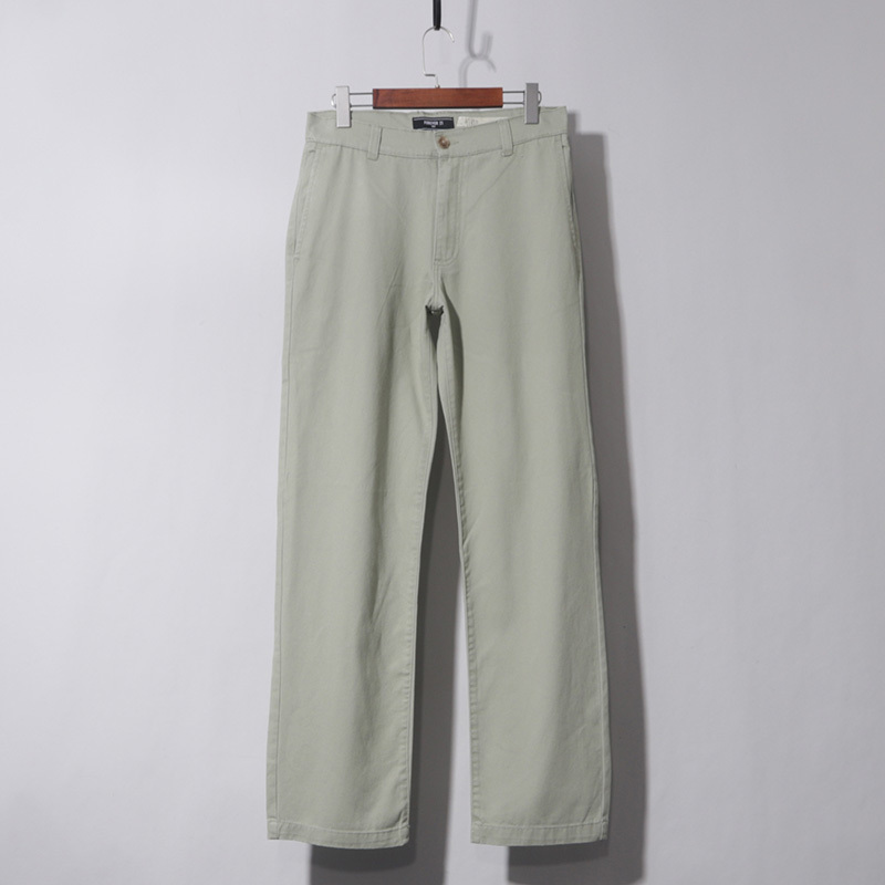 Men's Light Army Green Straight-Leg Loose Jeans for Men, Spring and Autumn American Vibe Retro High Street Trousers