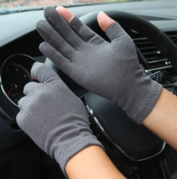 Fitness Gloves for men and women Exercise non-slip semi-finger suede Home gloves Motion Touch Screen Gloves Warm Dew two fingers