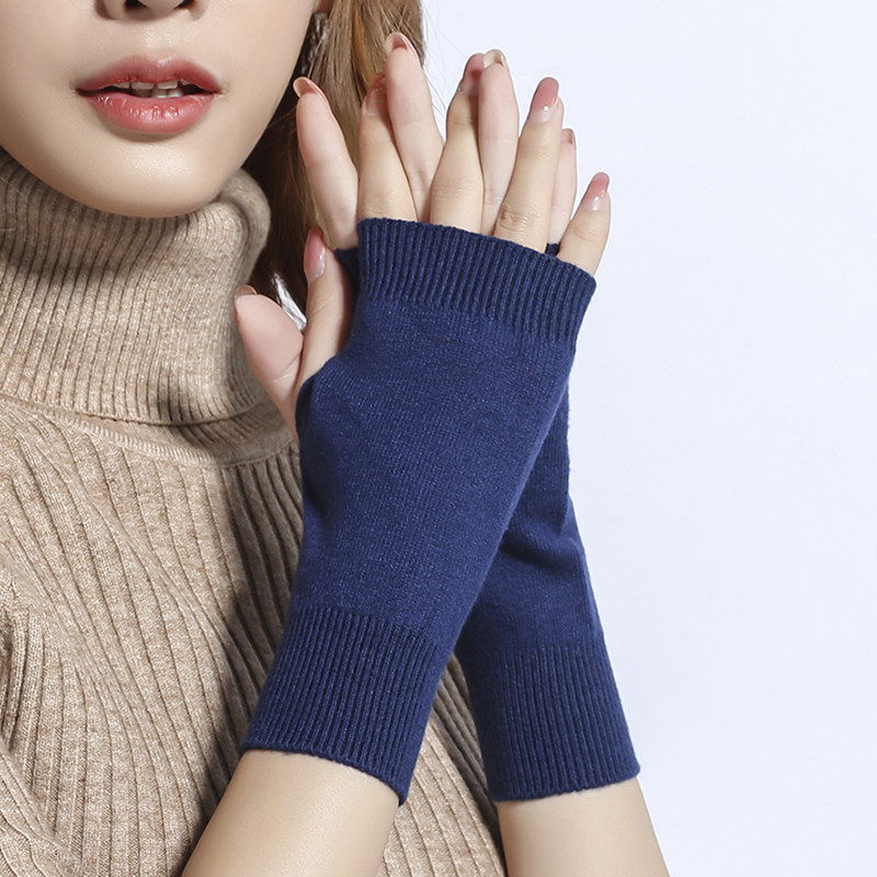 Gush arm sleeve sleeves women's autumn and winter long version half finger glove wool protection arm false sleeves joint men warm and thick