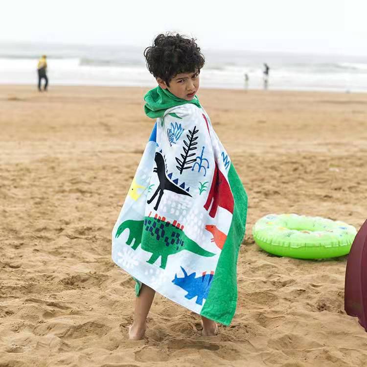 Children's Cape Bathrobe Pure Cotton Bath Towel with Hood, Warm, Soft, Comfortable, Absorbent, Cartoon Cute Bath Towel Bathrobe Children's Cape Bathrobe Pure Cotton Bath Towel with Hood, Warm, Soft, Comfortable, Absorbent, Cartoon Cute Bath Towel Bathrobe