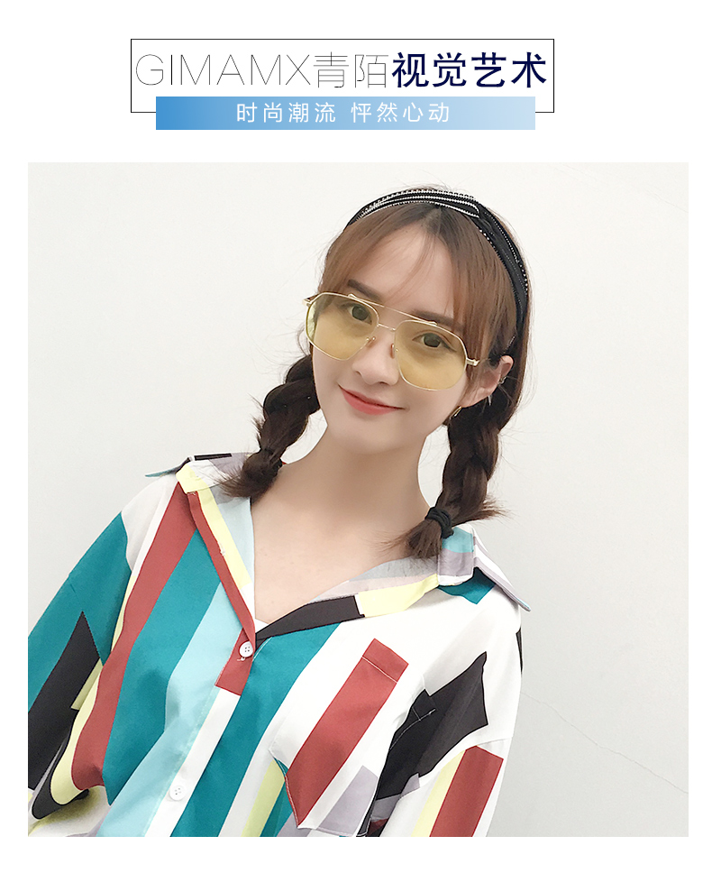 Kính đỏ gọng kính nam Liu Haoran hoa tai retro phẳng gương nữ ins Hàn Quốc kính râm cá tính mắt cận thị kính gentle monster