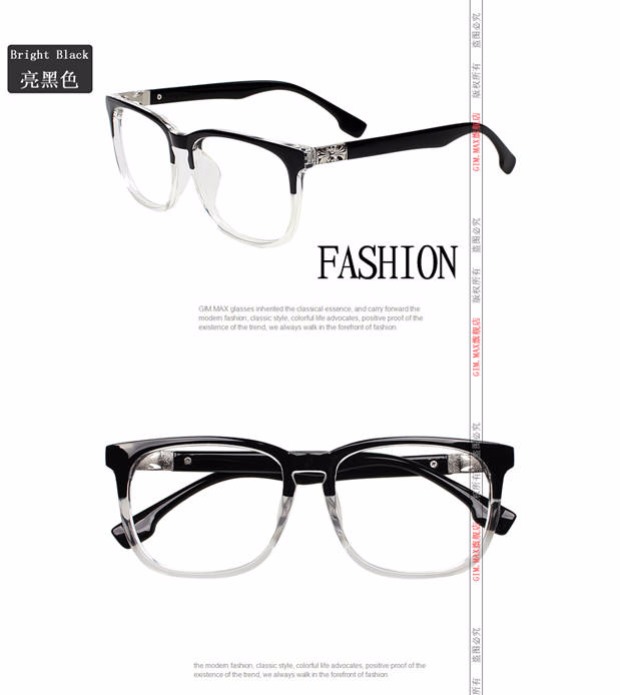 Kính gọng đen mờ GIMMAX kính gọng kính vuông lớn trên kính đen trong suốt nam nữ kính rayban nữ