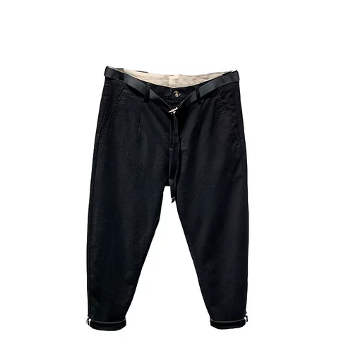 Осенние однотонные штаны, ремень, простой и элегантный дизайн