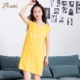 Top 100% cotton váy ngủ nữ top dưa tay ngắn cotton ngọt ngào dễ thương thấm mồ hôi đồ ngủ học sinh lớn và vừa đầm xòe đẹp