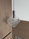 Italian-Style Minimalist Light Luxury Single-Head Pendant Light for Bedroom Bedside, Living Room Background Wall, Partition, Entryway, and Hallway
